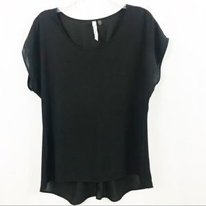 Black Ruched Back Blouse